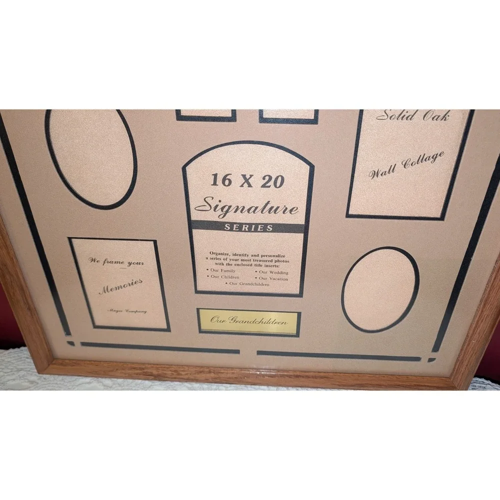 VINTAGE MCM Customizeable Photo Wall Frame ‎ 7 pic  21.5